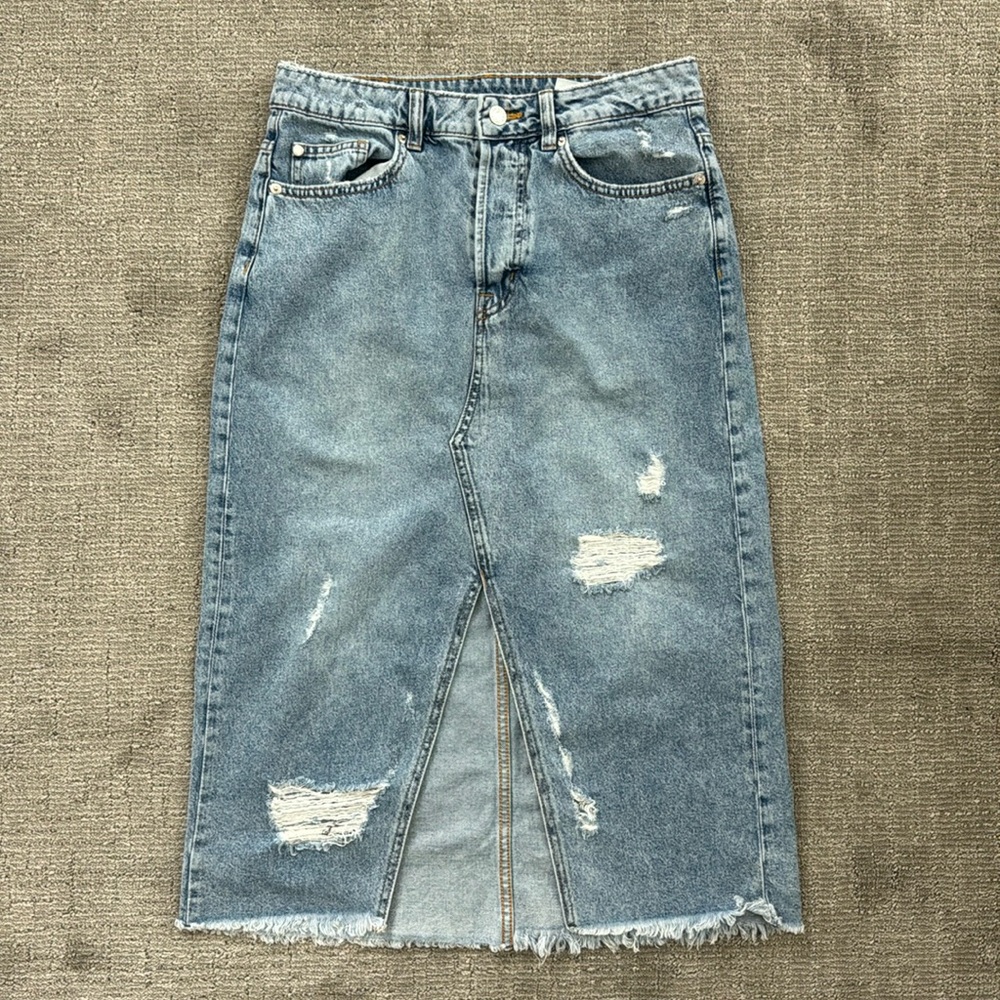 H&M midi denim skirt